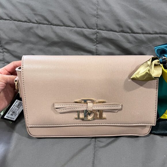 🎁 NWT 🎁 Badgley Mischka Dusty Pink Crossbody Purse with Accent Scarf - Picture 5 of 9